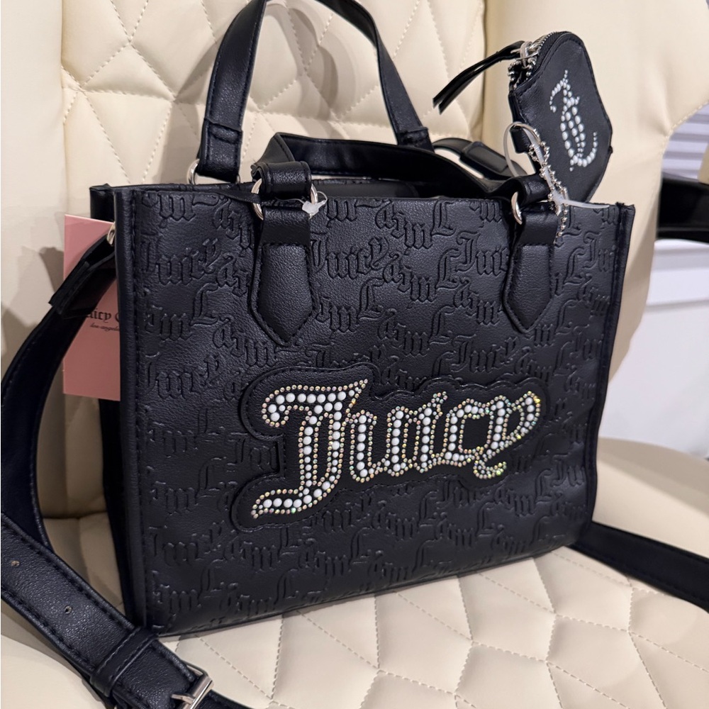 Juicy Couture Black Tote with Embellished Logo - Picture 2 of 5